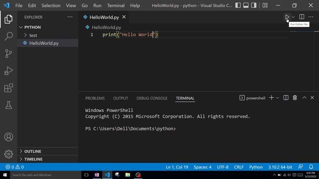 Python Program to Print Hello World | Hello World in Python