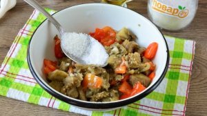 Баклажаны с перцем и чесноком на зиму