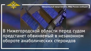 В Нижнем Новгороде перед судом предстанет обвиняемый в незаконном обороте анаболических стероидов