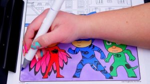 Coloring PJ Masks Catboy, Owlette & Gekko Coloring Page | Ohuhu Art Markers