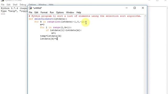 python selection sort
