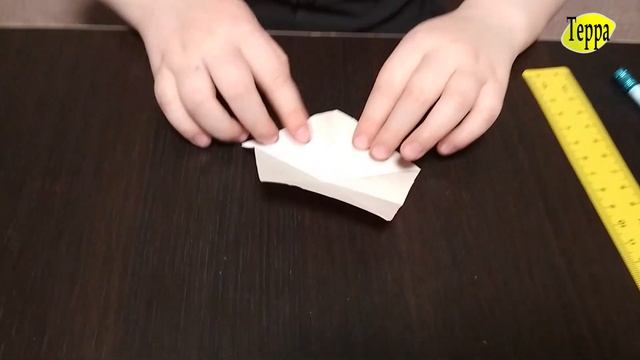 Объемная пятиконечная звезда из бумаги. Поделка на 9 мая. смотреть онлайн