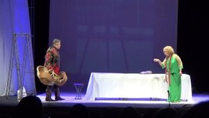 Ольга Богданова и Стас Садальский в спектакле "Неисправимый лгун"