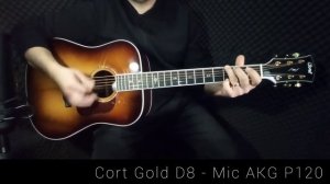 Cort Gold D8 Acoustic Guitar - A real Cannon - No Talking Just Playing HQ Studio Audio
