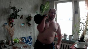 Как похудеть?5 День.Жим гири!