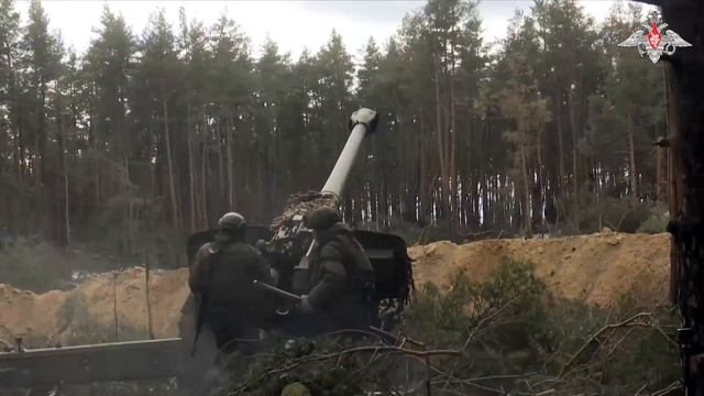 Боевая работа артиллерийских расчетов 152-мм гаубиц «Мста-Б» ЦВО