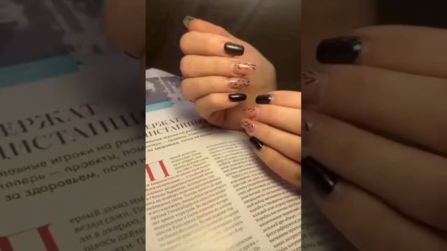 Ногти|маникюр|русная роспись ногтей акварелью