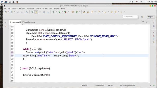 20 JAVA JDBC DataBases ResultSet methods смотреть онлайн