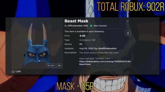 ROBLOX AVATAR: Kaido Hybrid(One Piece) | How to make it