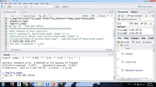 Comparison of two regression models using Likelihood Ratio test смотреть онлайн