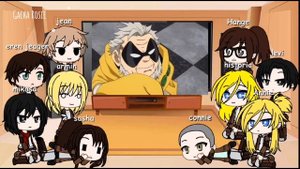 Past Attack on Titan reacts To My Hero Academia Funny Moments || Gacha Club