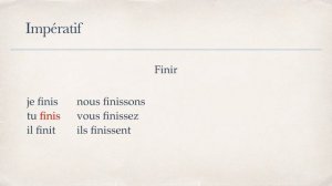 Урок французского языка. Повелительное наклонение. Impératif