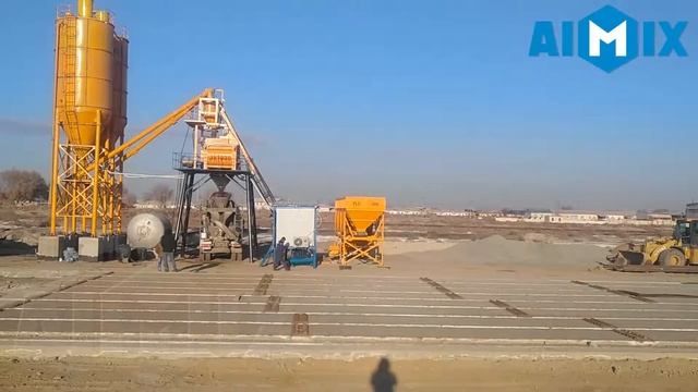 Aimix Бетонный завод AJ50 работает в Узбекистане смотреть онлайн