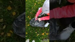 Проверяю идею канала "its mamiks" Парашют из мусорных пакетов.