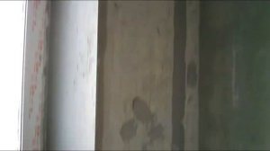 Штукатурка оконных откосов и стены.