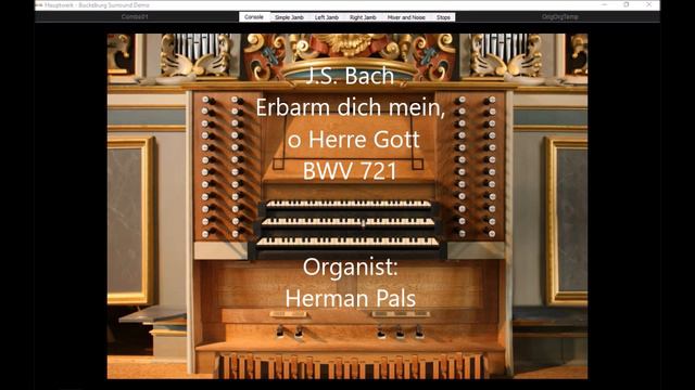 J.S. Bach organ concerto 10 choral partitas (Hauptwerk Buckeburg)