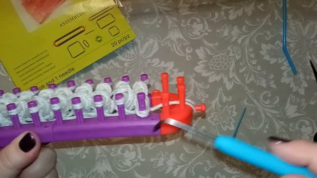Вязание на станке knitting loom set ч.1 Вяжем с Nilena Sans. станок для вязания