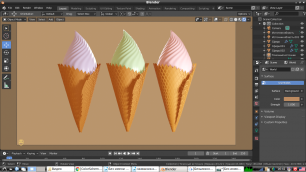 Моделируем мороженое 3D в Blender: простой урок