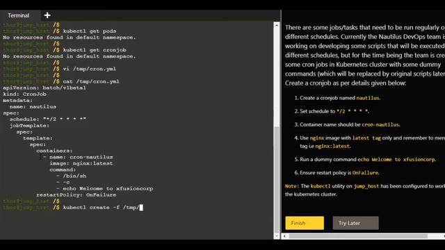 Create Cronjobs in Kubernetes