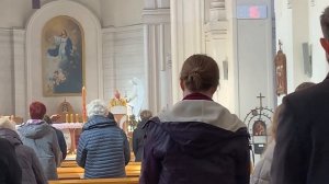 Католическая Пасха. Костел Святой Марии. Молитва на польском языке. 9 апреля 2023.