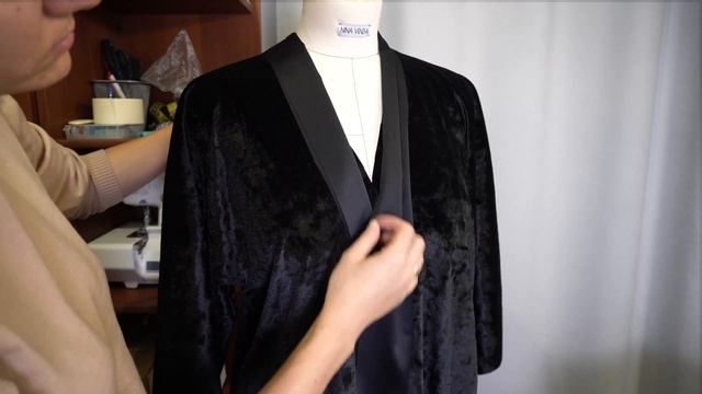 Как сшить кимоно из бархата на шелковой подкладке
