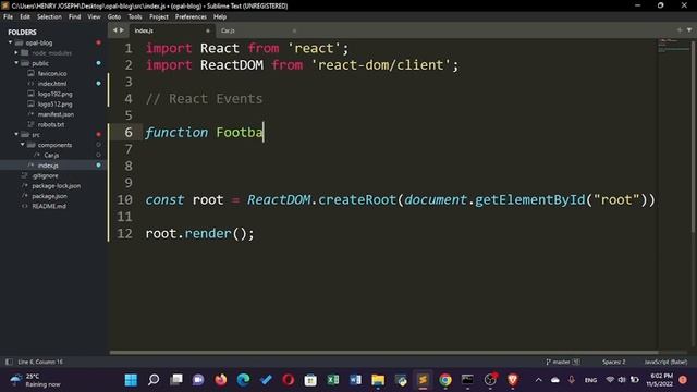 REACT CRASH COURSE