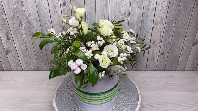 Зимняя композиция в шляпной коробке смотреть онлайн