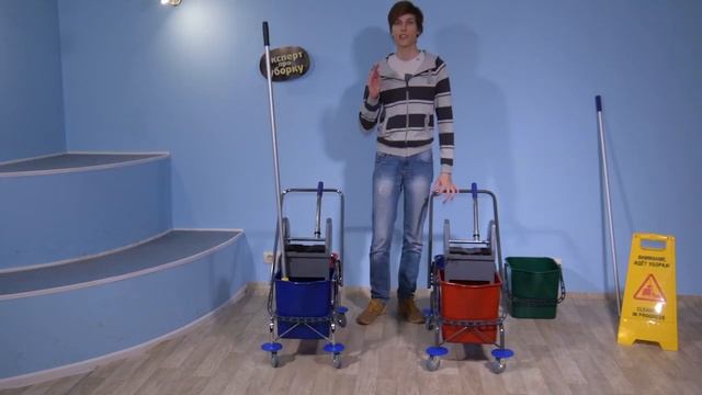 Обзор двухведерных уборочных тележек AFC. Тестируем на прочность, проводим тест-драйв. смотреть онлайн