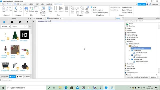How to make a Exploit Gui Using gui to lua (Roblox studio) смотреть онлайн