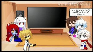 Undertale reacts to Stronger than you (Sans and frisk)     Gacha Club