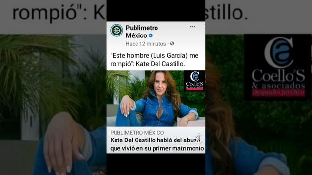 Kate del Castillo sufrió de Violencia Familiar en manos del futbolista Luis García.