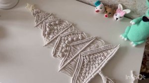 Елочка со звездой макраме мастер класс подарок украшение декор на Новый год