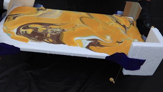 Acrylic Pouring The Marble Effect with Very Thin Paint | Easy Abstract Art