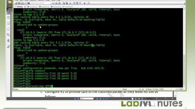 LabMinutes# RS0068 - Cisco BGP QPPB смотреть онлайн