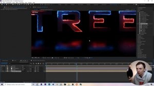 Эффектные титры для Intro в After Effects 2020 (Saber Plug-In)