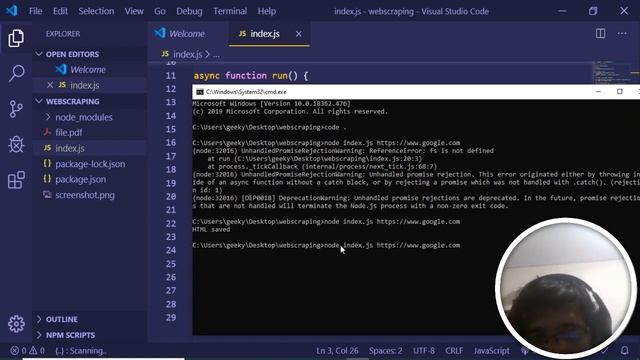 Node.js Pupeteer Web Scraping | Getting the Source Code of Website in Javascript смотреть онлайн