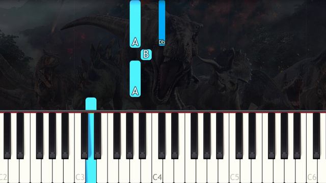 JURASSIC WORLD - The Park is Closed - VERY EASY Piano tutorial смотреть онлайн