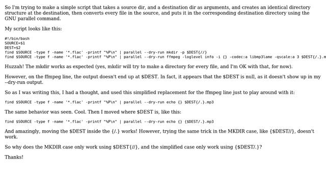 Unix & Linux: GNU parallel parameter behavior seems odd смотреть онлайн