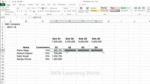 Excel in Hindi- Mixed Cell References #SkrLearningPoint