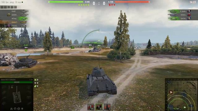 WorldOfTanks Т-34 vs Тигр смотреть онлайн