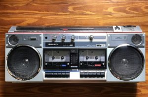 Двухкассетный бумбокс Sanyo M-W20. Невероятно редкий винтаж!-Япония-1983-год