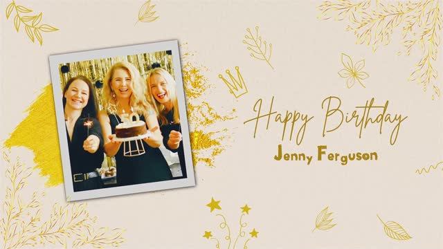 Gold Creative Birthday And Wedding Greeting Slideshow Videohive смотреть онлайн