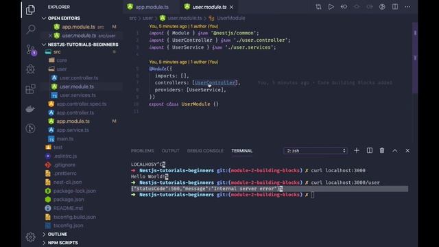 NestJS Tutorial for Beginners (Crash course) Building Blocks of NestJS  #3