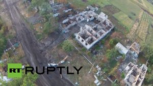 Село Степановка Донецкой области стерто с лица земли съемка с воздуха