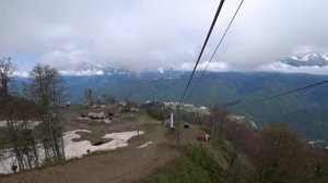 Подъем на Роза Пик канатная дорога (обзорное видео, Сочи`21)