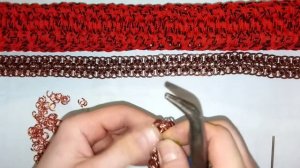 Браслет из колец на основе цепи Хельм плетение медными колечками,кольчуга, браслет своими руками