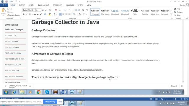 Garbage collection (collector) in Java (Hindi) | gc() methods in Java | finalize() methods | #1