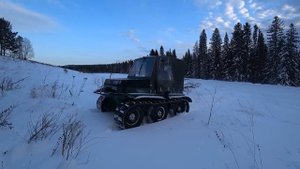 Зимняя поездка на вездеходе БОРУС