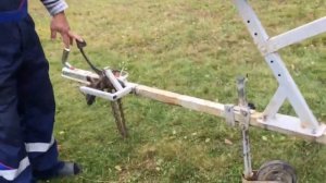 Самодельный прицеп для лодки на мотоблок Нева МБ-1