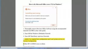 Fix Microsoft Office error 1713 in Windows